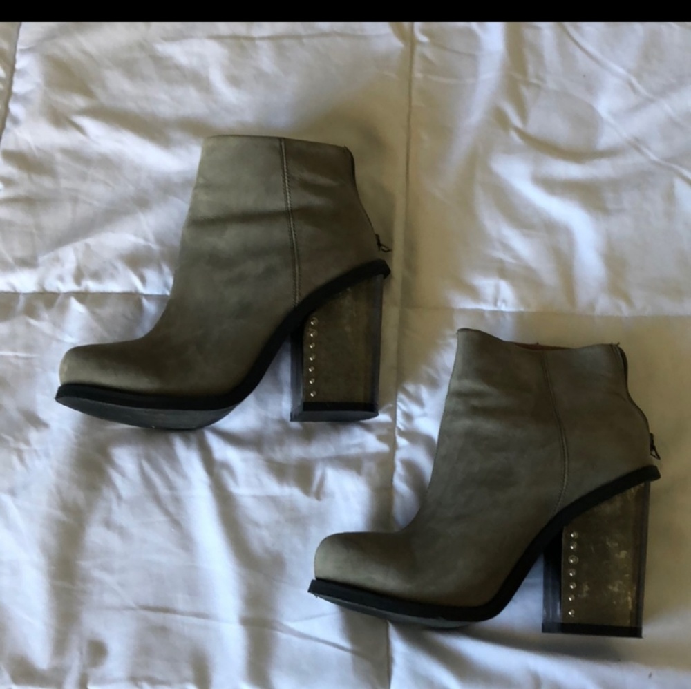 Jeffrey Campbell Havana stud heel suede booties